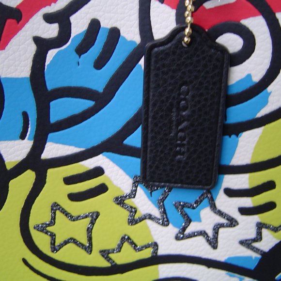 NEW AUTHENTIC COACH KEITH HARING MICKEY MOUSE MOLLIE TOTE #C6979 - Picture 6 of 14